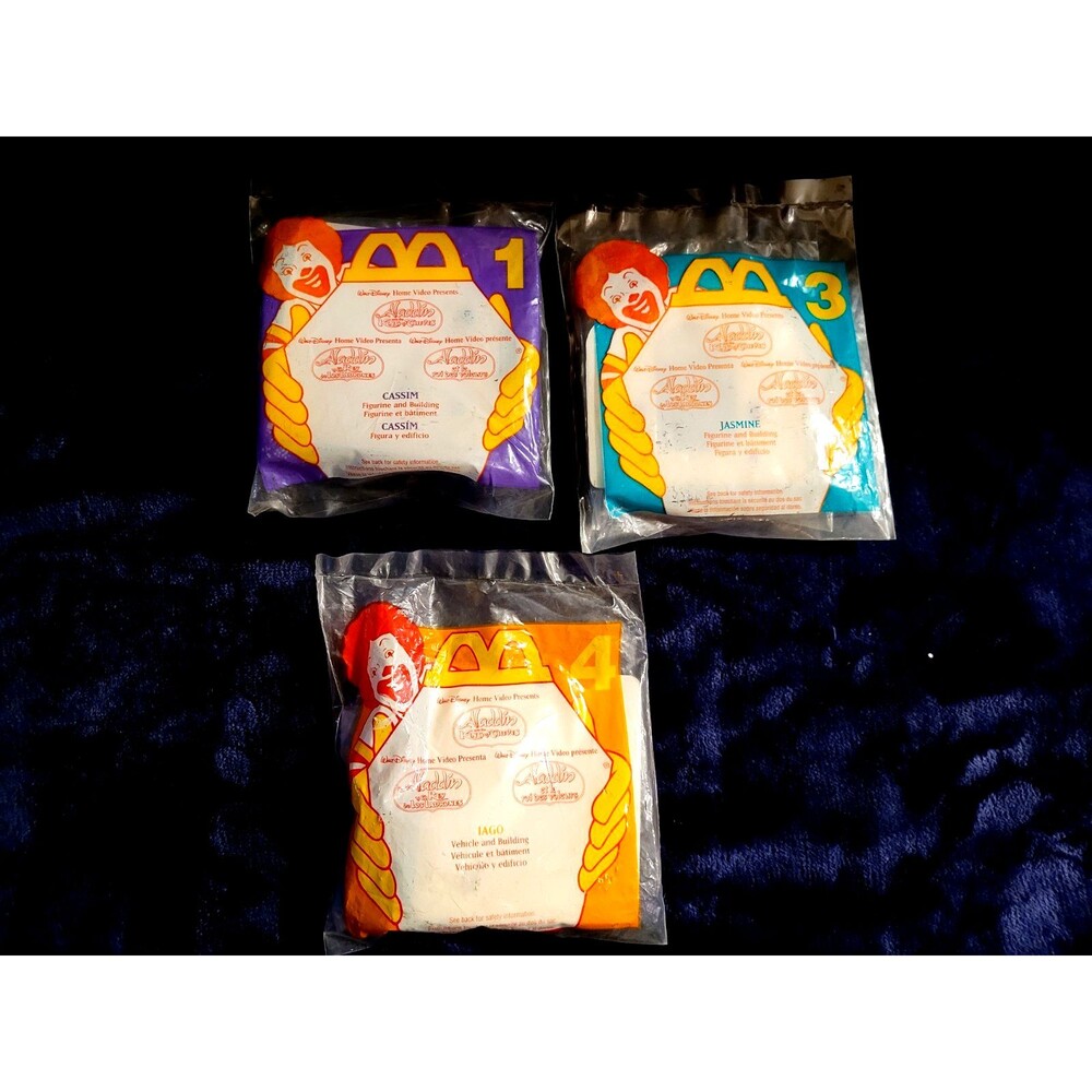 1996 McDonald's Disney Aladdin and the King of Thieves Happy Meal Toys SEALED